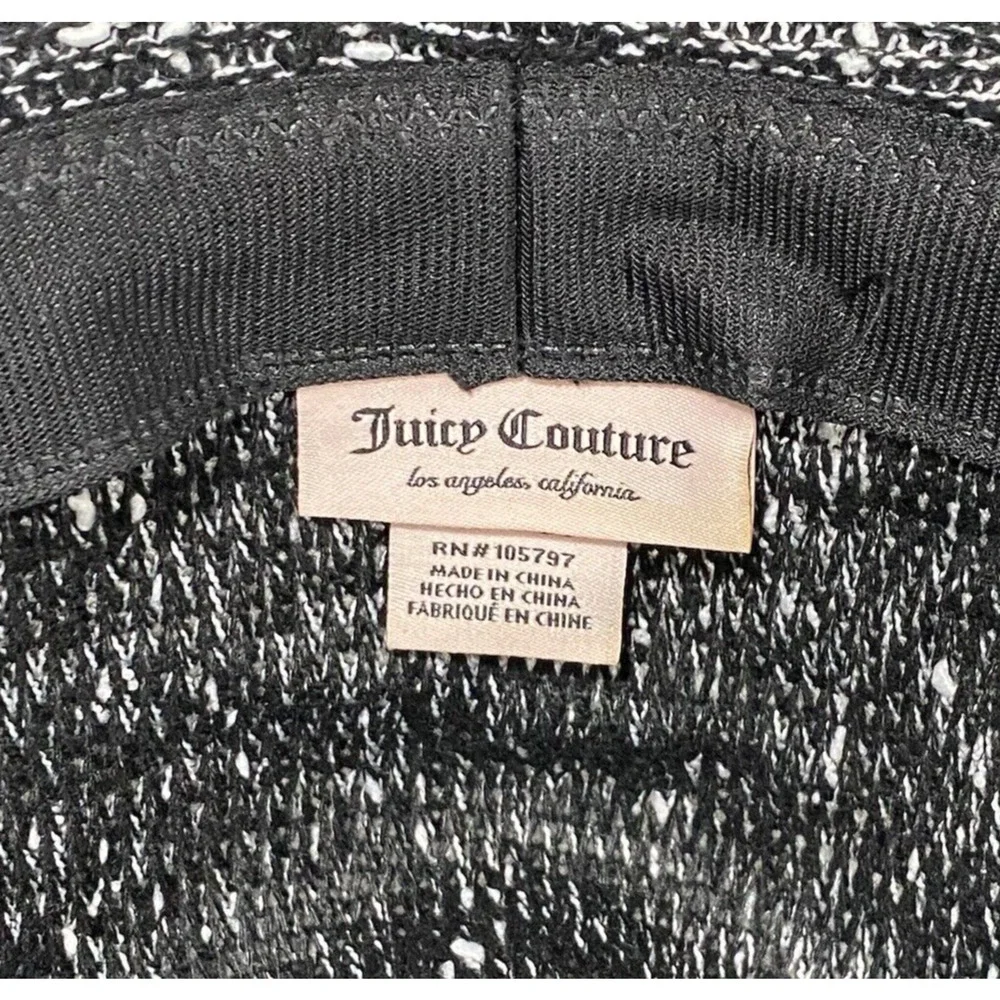 Juicy Couture Ladies Black & White Texture Fedora Hat Stylish Fashion Statement